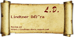 Lindtner Dóra névjegykártya